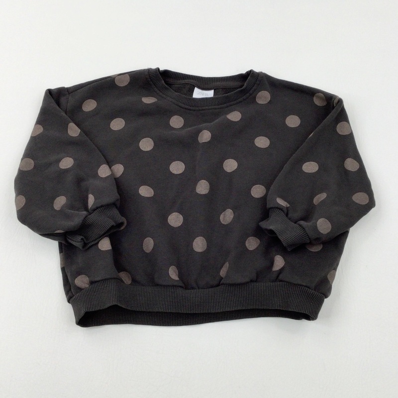 Spotty Charcoal Grey Sweatshirt - Girls 2-3 Years