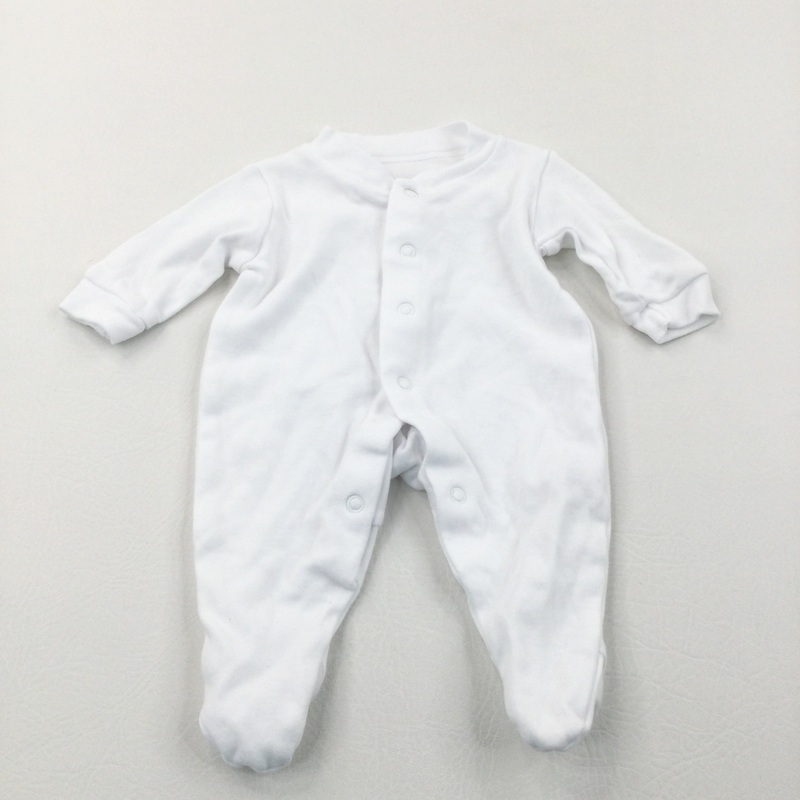 White Babygrow - Boys/Girls Tiny Baby