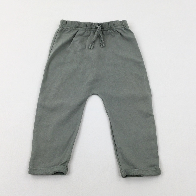 Zebra Appliqued Khaki Jersey Joggers - Boys 12-18 Months