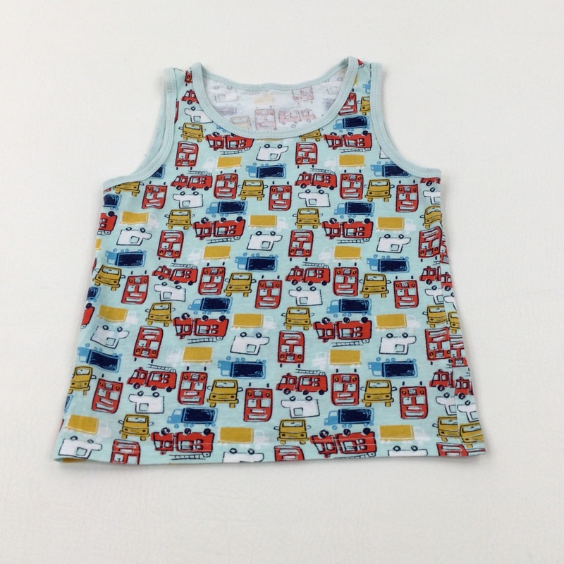 Buses Turquoise Vest - Boys 3-4 Years