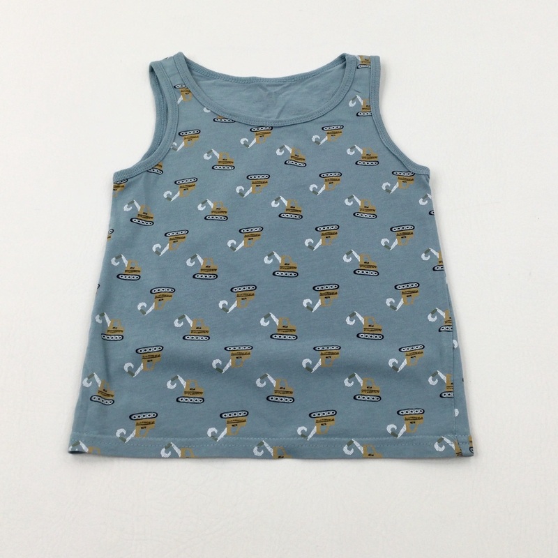 Diggers Blue Vest - Boys 3-4 Years
