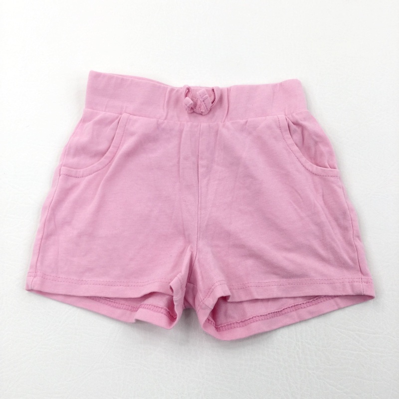Pink Lightweight Jersey Shorts - Girls 12-18 Months