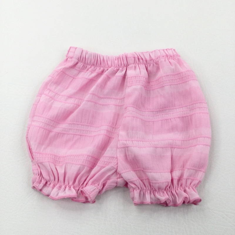 Pink Lightweight Shorts with Frilly Hems - Girls 6-9 Months