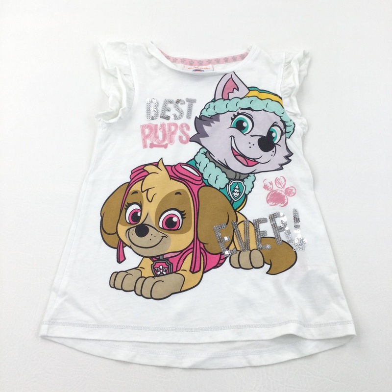 'Best Pups Ever' Paw Patrol White T-Shirt - Girls 3-4 Years