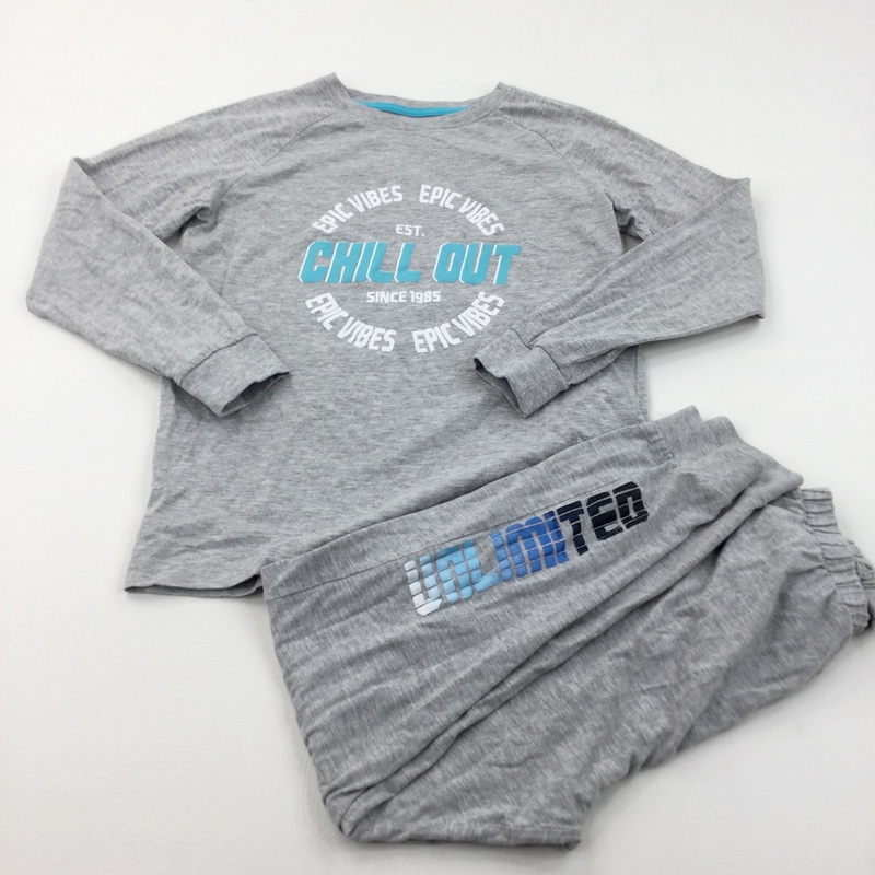 'Chill Out' Grey Pyjamas - Boys 12 Years