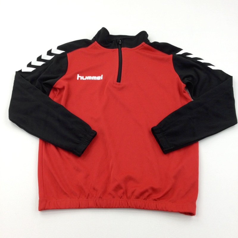 'Hummel' Red & Black Sports/Football Training Jumper - Boys/Girls 10-11 Years