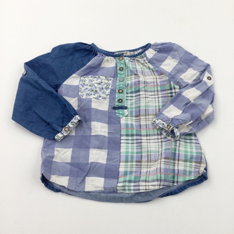 Patchwork Style Cotton Shirt/Blouse - Girls 2-3 Years