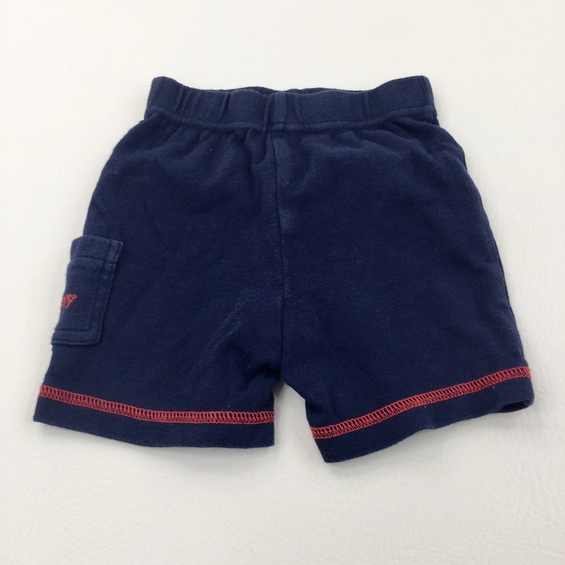 'Baby Mickey' Red & Navy Jersey Shorts - Boys 9-12 Months