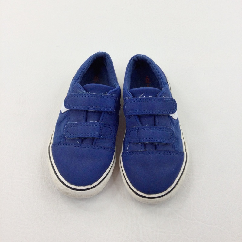Blue, White & Red Velcro Trainers - Boys - Shoe Size 6