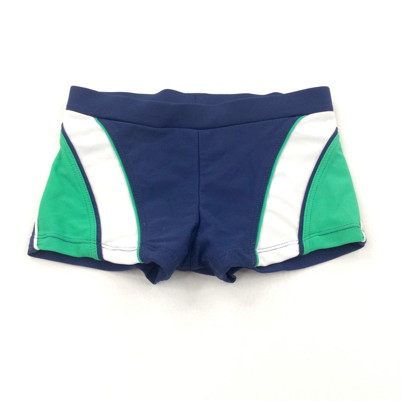 Navy, White & Green Swimming Trunks - Boys 9-12 Months