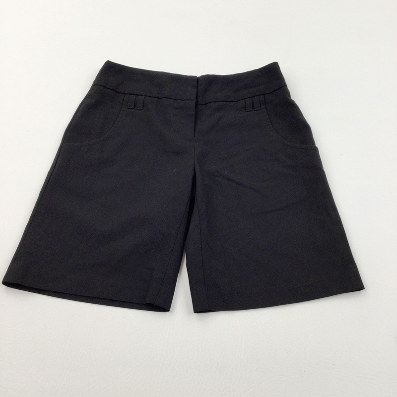 Black School Shorts with Adjustable Waistband - Girls 5-6 Years