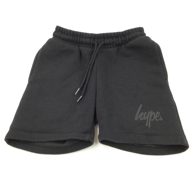 'Hype' Black Jersey Shorts - Boys 5-6 Years