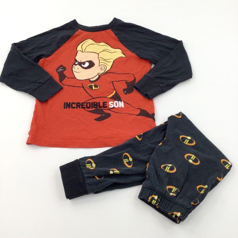 'Incredible Son' The Incredibles Red & Black Pyjamas - Boys 5 Years