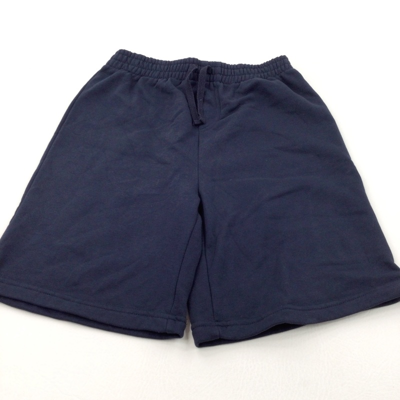 Navy Jersey School Shorts - Boys 10-11 Years
