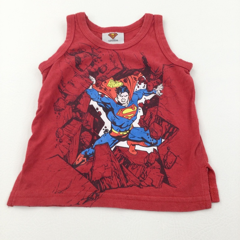 Superman Red Vest Top - Boys 1-2 Years