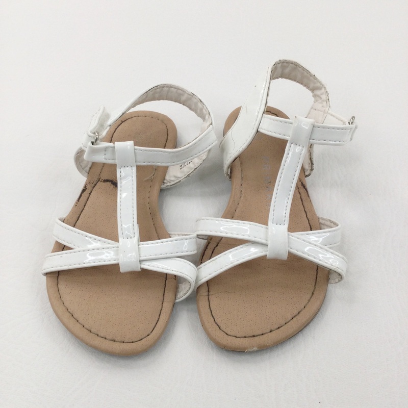 White Buckle Up Sandals/Shoes - Girls - Shoe Size 6