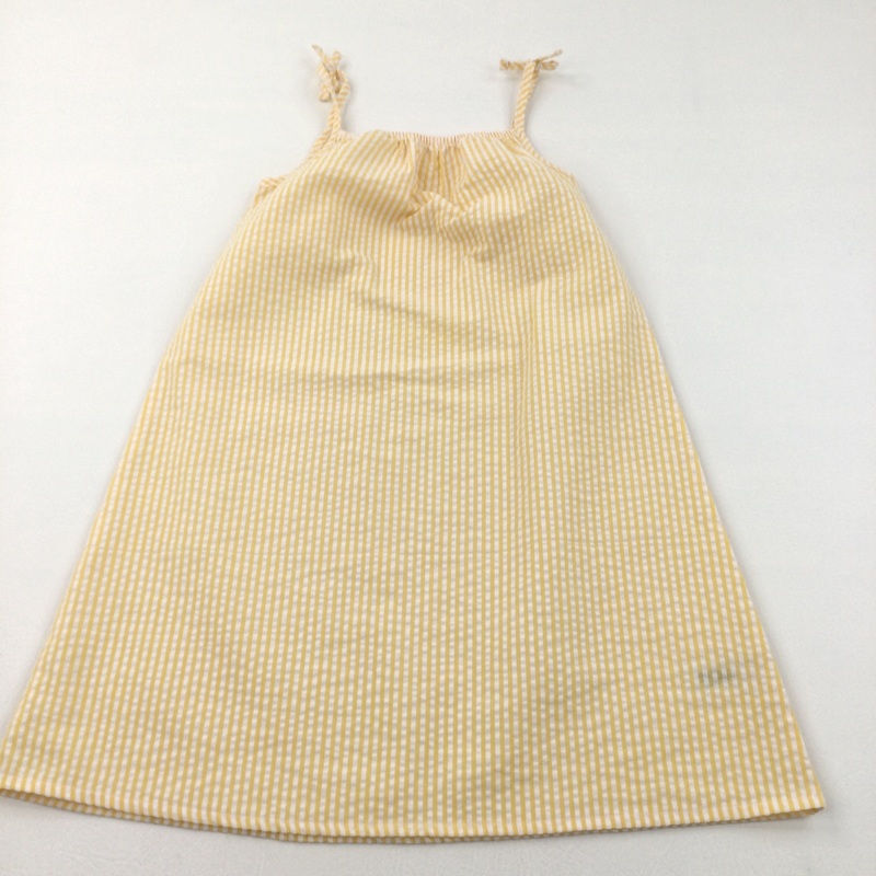 Yellow & White Cotton Sun Dress - Girls 8-9 Years