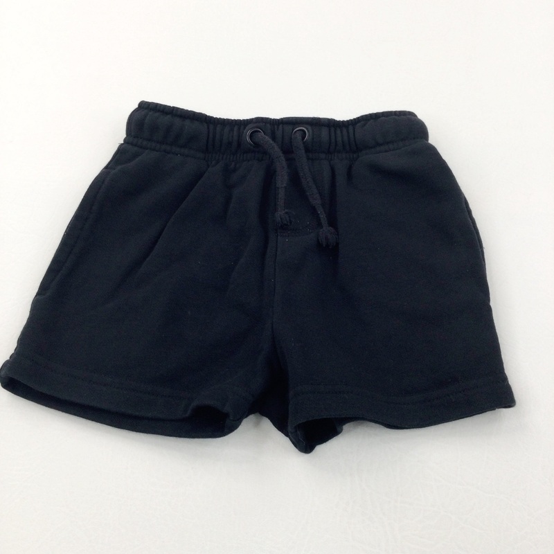 Black Jersey Shorts - Boys 12-18 Months