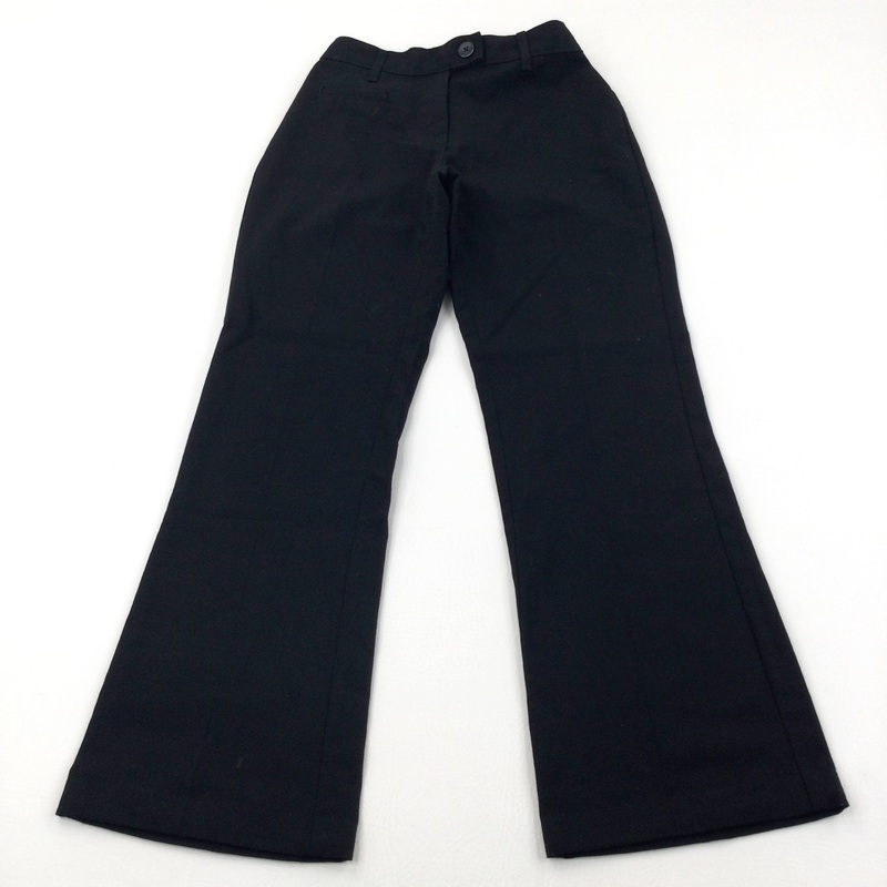Black School Trousers with Adjustable Waistband - Boys 11 Years