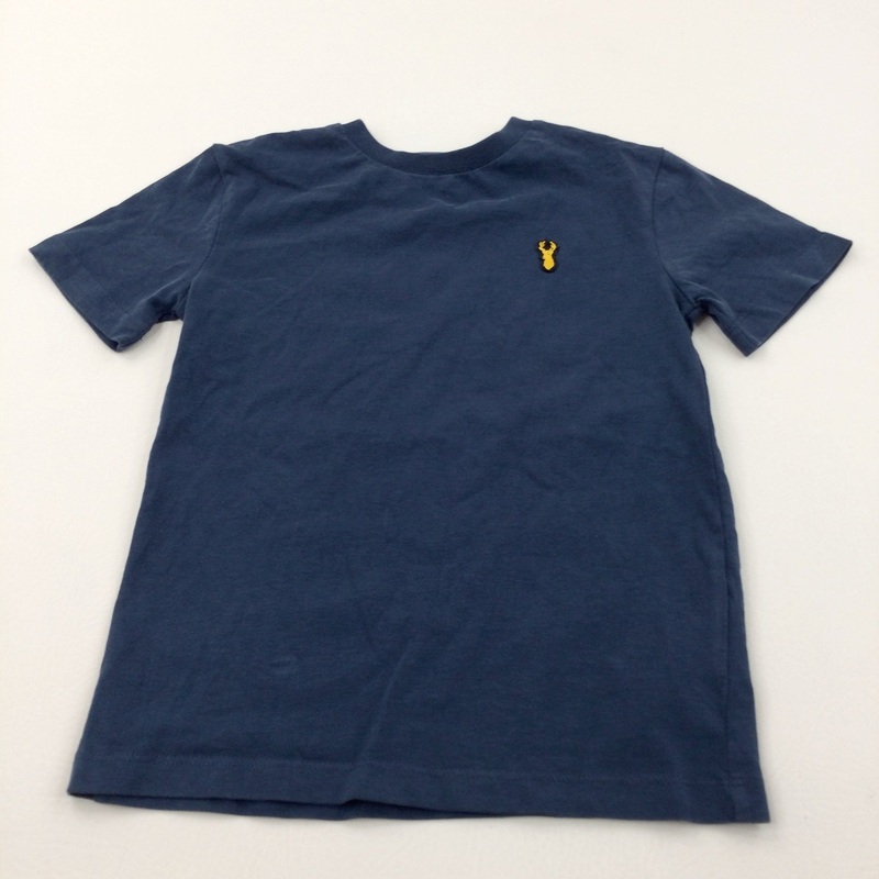 Stag Motif Blue T-Shirt - Boys 3 Years
