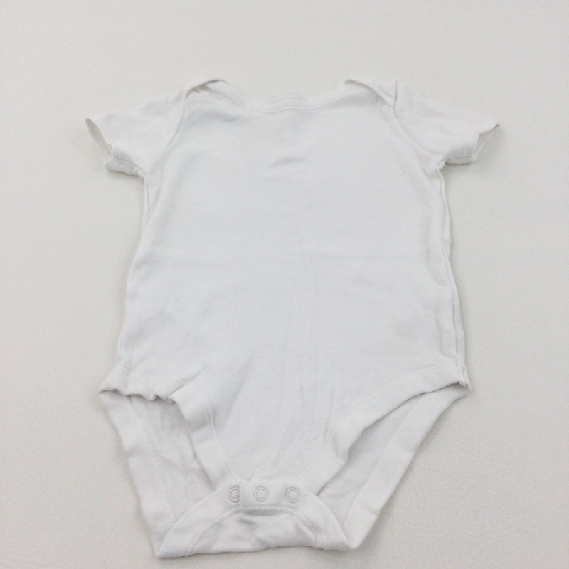 White Short Sleeve Bodysuit - Boys/Girls 2-3 Years