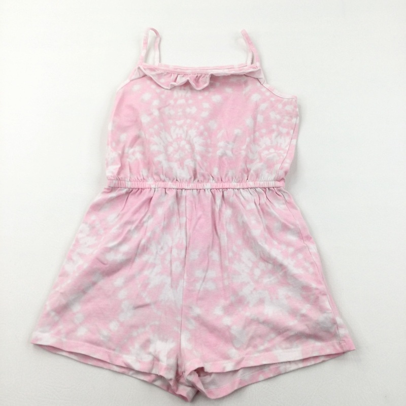 Tie Dye Pink Jersey Playsuit - Girls 10-11 Years