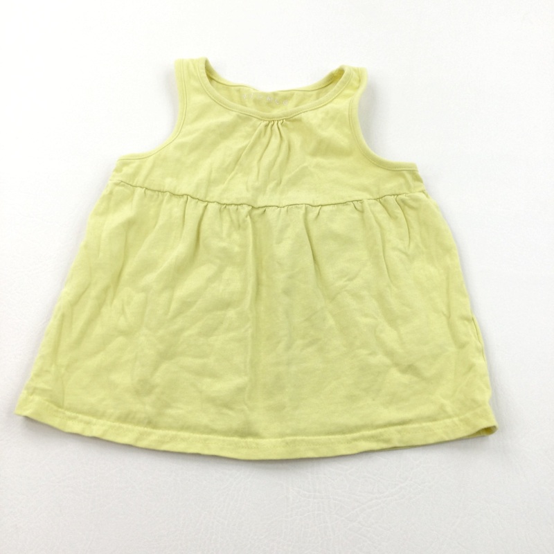 Yellow Sleeveless Jersey T-Shirt/Vest Top - Girls 2-3 Years