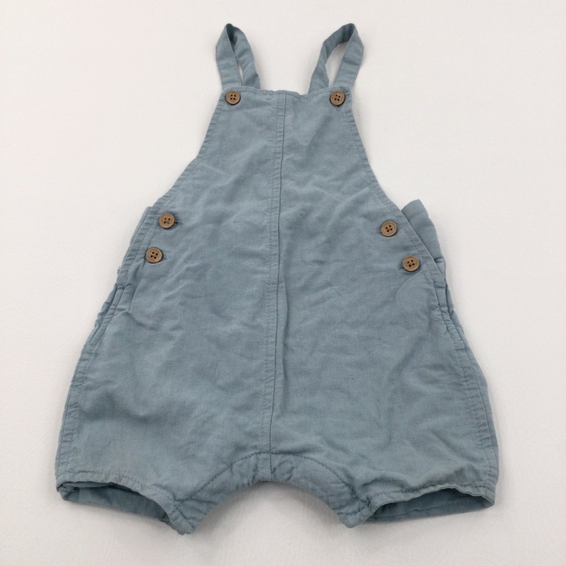 Blue Lightweight Cotton Dungarees - Boys 9-12 Months
