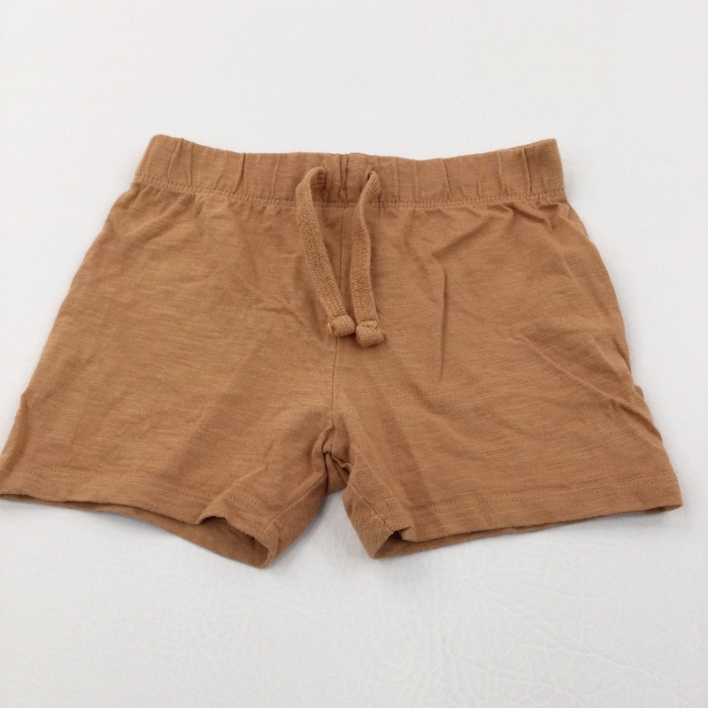 Tan Lightweight Jersey Shorts - Boys 9-12 Months