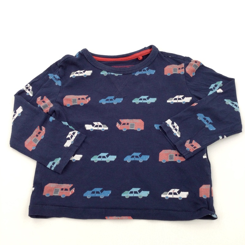 Vehicles Navy Long Sleeve Top - Boys 12-18 Months
