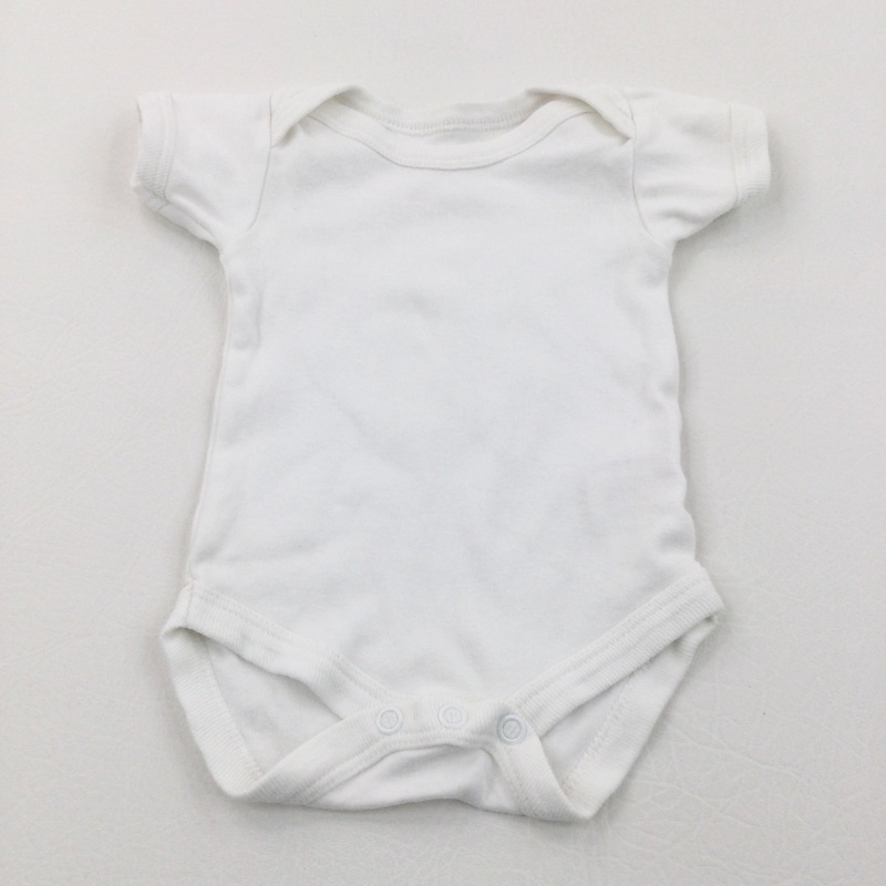 White Short Sleeve Bodysuit - Boys/Girls Newborn