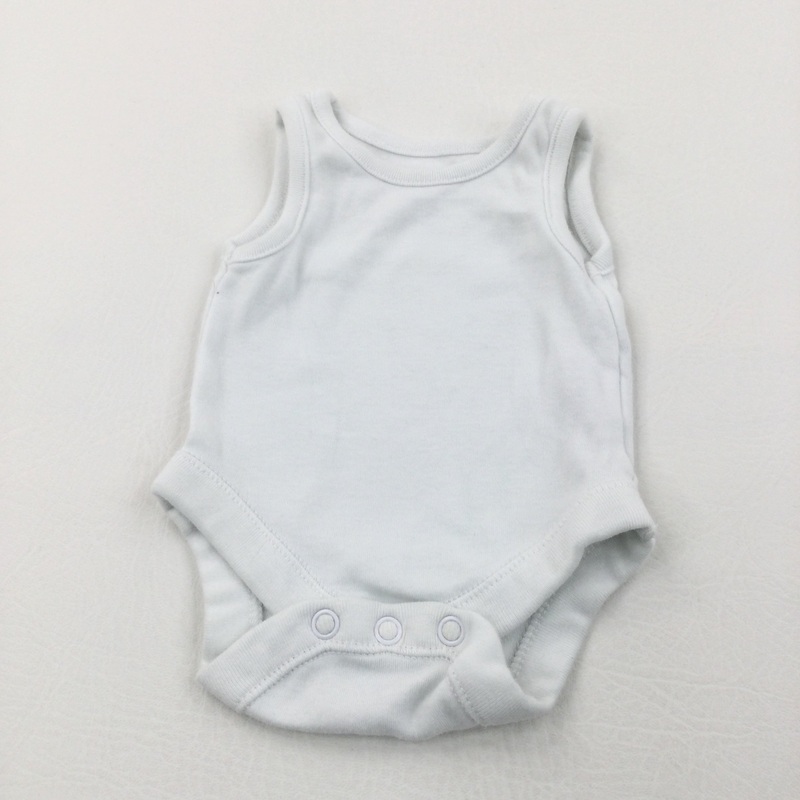 White Sleeveless Bodysuit - Boys/Girls Newborn