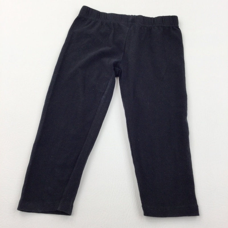 Black Cropped Leggings - Girls 9 Years