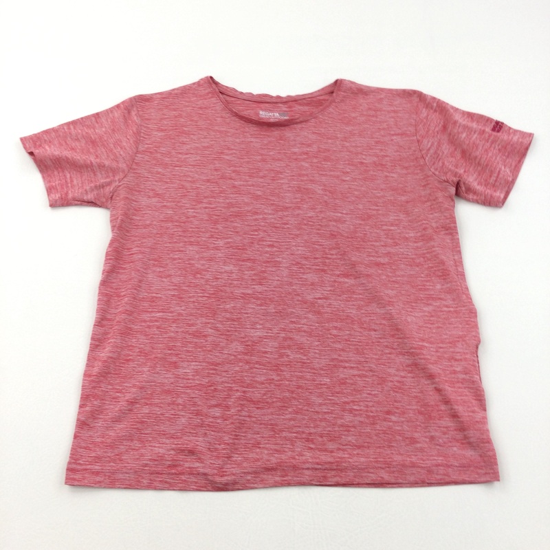 Dark Pink Mottled Sports T-Shirt - Girls 11-12 Years