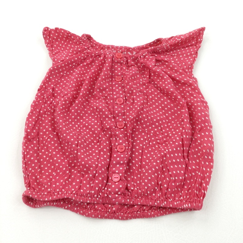 Spotty Red & White Cotton Blouse - Girls 18-24 Months