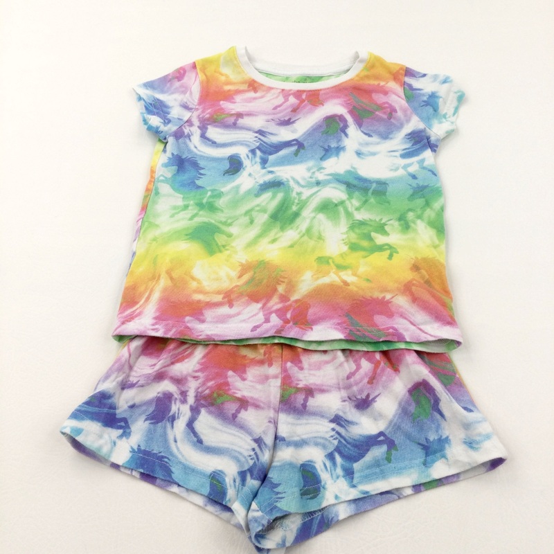 Unicorns Colourful Short Pyjamas - Girls 3 Years