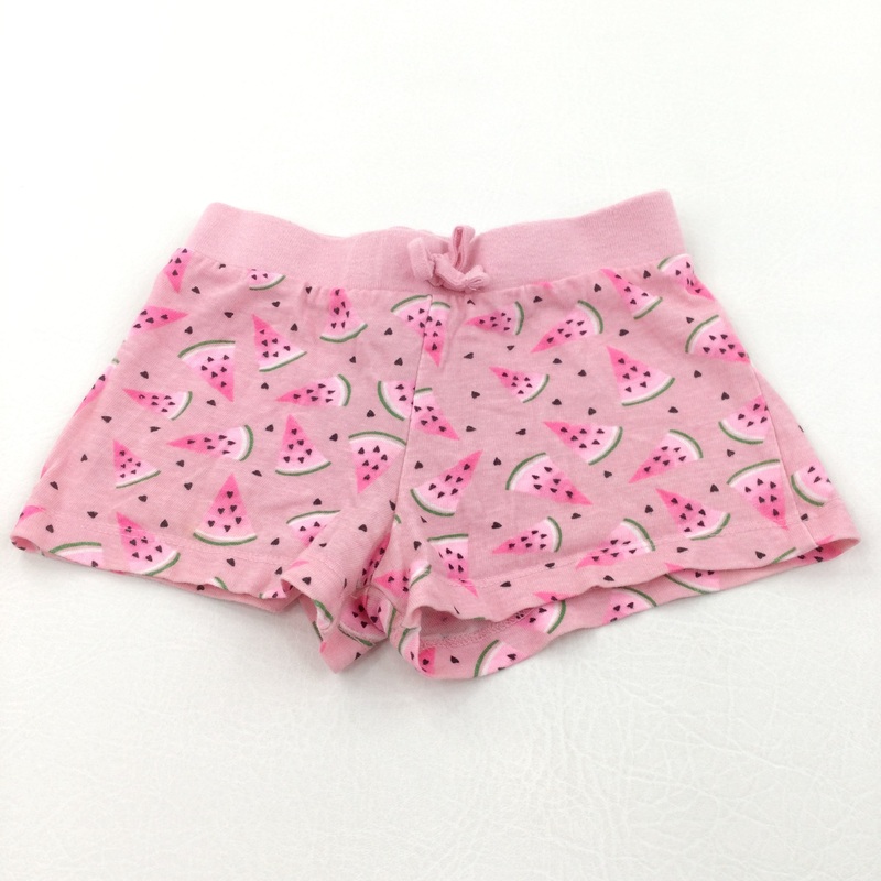 Watermelons Pink Lightweight Jersey Shorts - Girls 2-3 Years