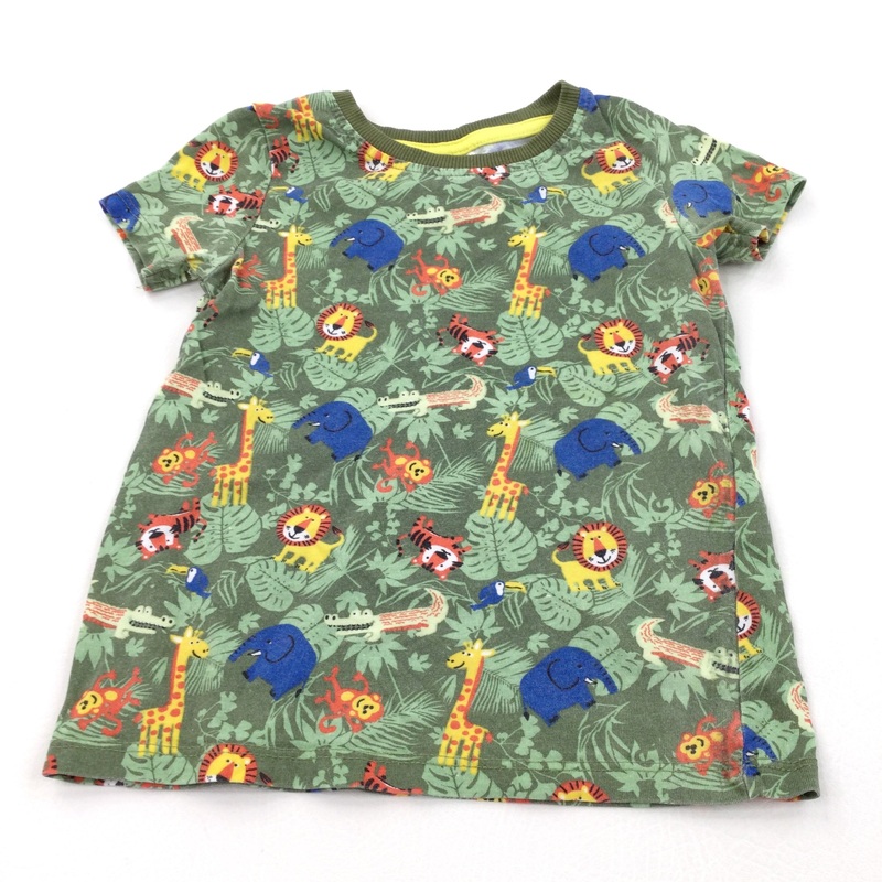 Wild Animals Olive Green T-Shirt - Boys 18-24 Months