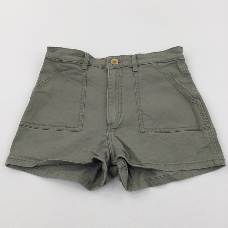 Sage Green Cotton Twill Shorts - Girls 11-12 Years