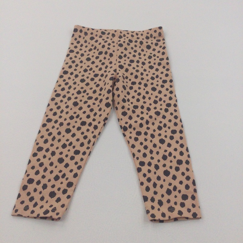 Animal Print Tan & Black Leggigns - Girls 12-18 Months