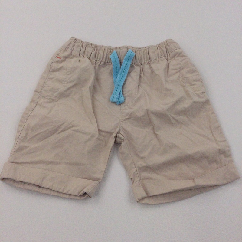 Beige Lightweight Cotton Shorts - Boys 18-24 Months