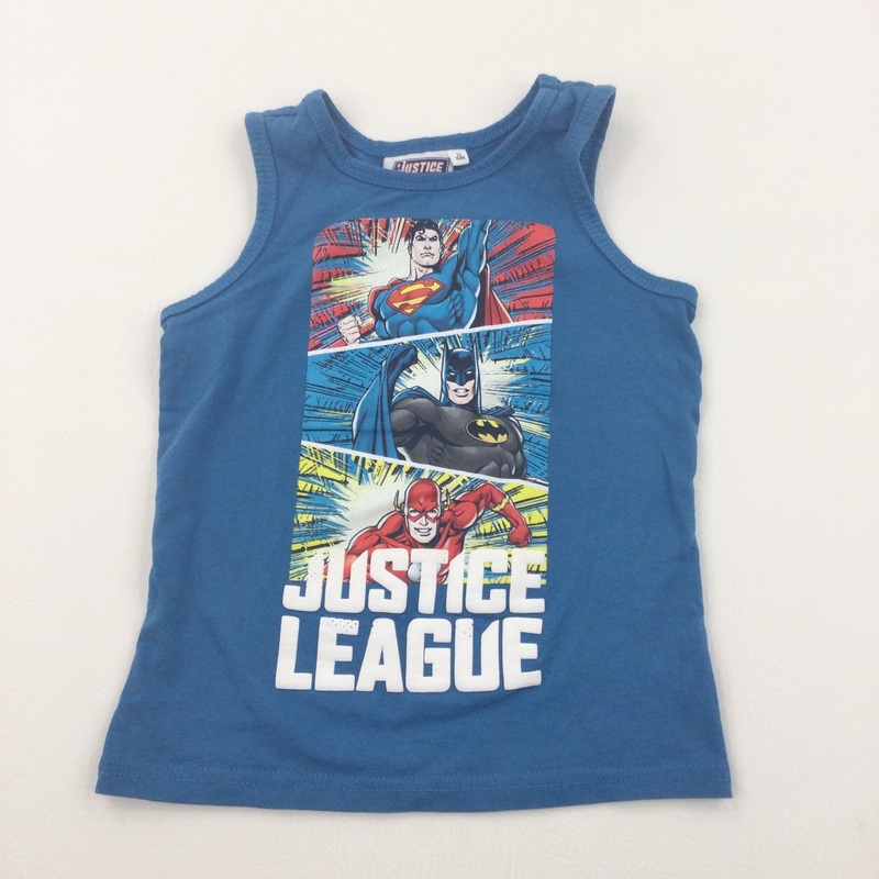 ''Justice League' Superman, Batman & Flash Blue Vest Top
