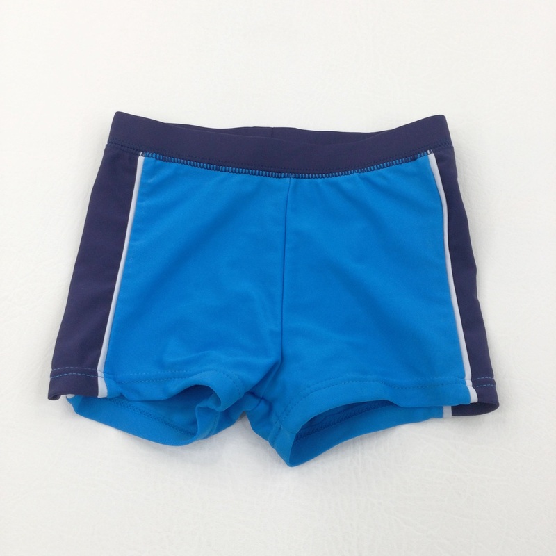 Navy & Blue Swimming Trunks - Boys 9-12 Months