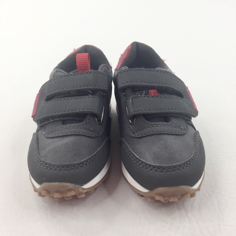 Red & Grey Velcro Trainers - Boys/Girls - Shoe Size 6