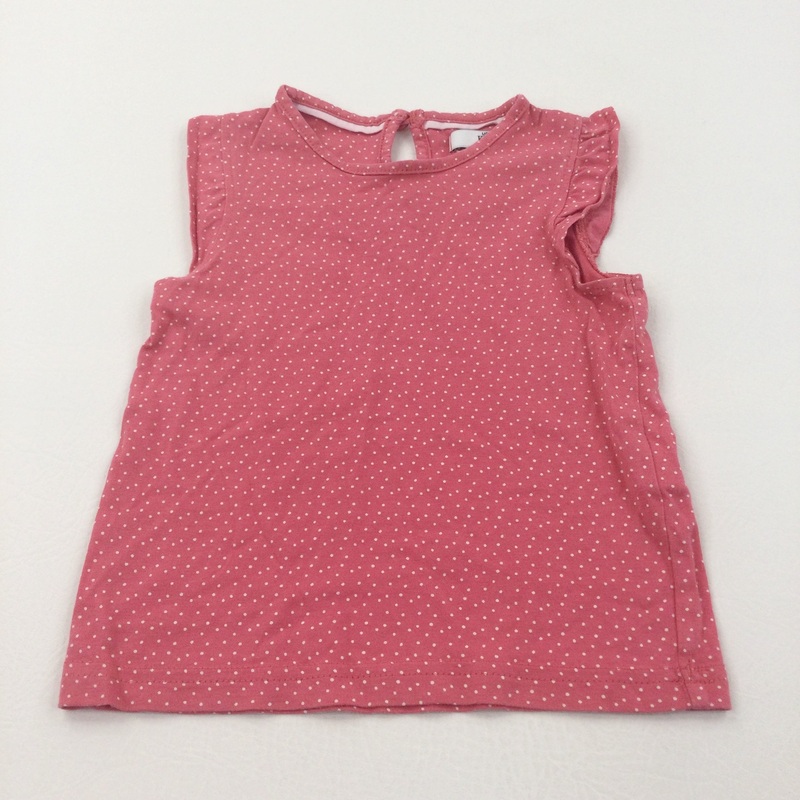 Spotty Coral Pink T-Shirt - Girls 18-24 Months