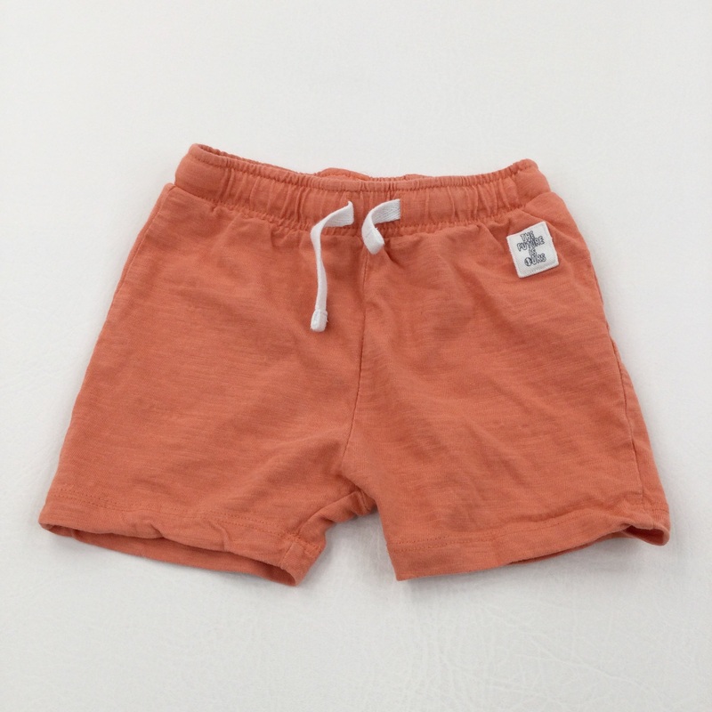 'The Future Is Ours' Orange Lightweight Jersey Shorts - Boys 9-12 Months
