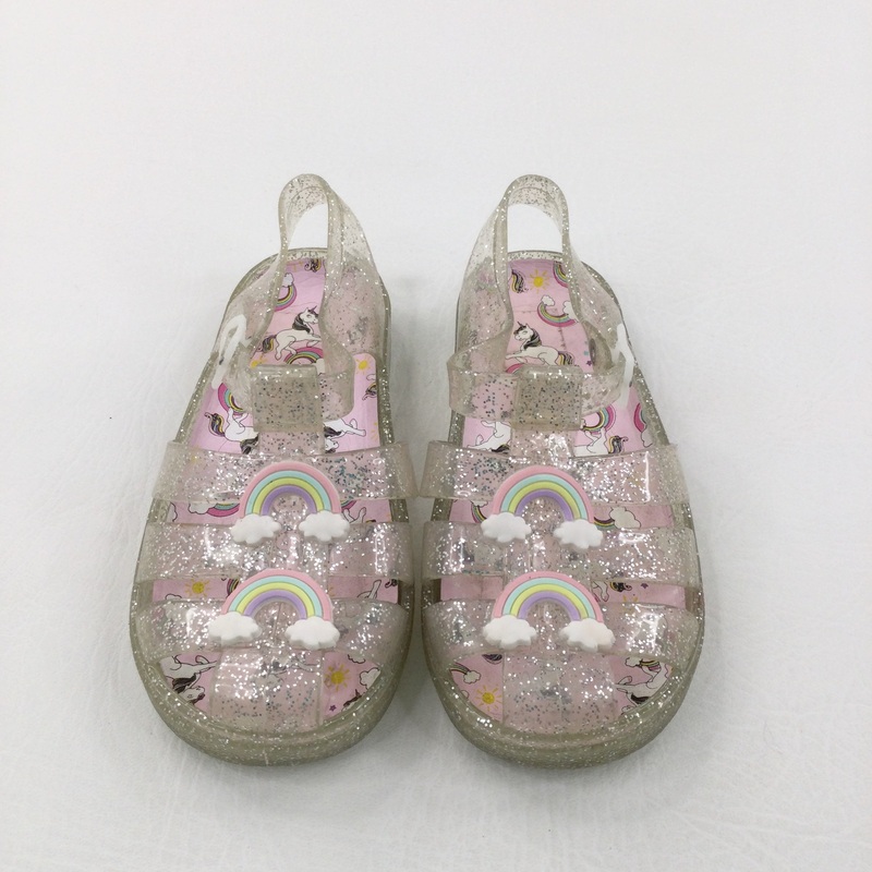 Unicorns & Rainbows Glittery Jelly/Beach Shoes - Girls - Shoe Size 9
