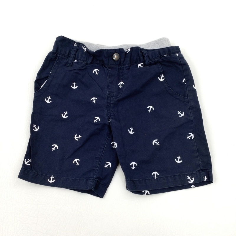 Anchors Navy Shorts - Boys 2-3 Years