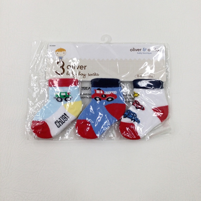 **NEW** Tractors Colourful 3 Pairs Of Socks - Boys 3-6 Months