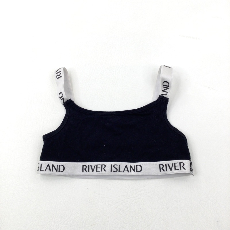 Black & White Crop Top - Girls 7-8 Years